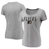 Women's Fanatics Branded Gray Philadelphia Flyers Space-Dye V-Neck T-Shirt -Fanatics Clothing Shop 4768600