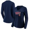 Women's Fanatics Branded Navy Minnesota Twins Core Team Lockup Long Sleeve V-Neck T-Shirt 1 Women's Fanatics Branded Navy Minnesota Twins Core Team Lockup Long Sleeve V-Neck T-Shirt -Fanatics Clothing Shop 4770556