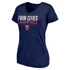 Women's Fanatics Branded Heathered Navy Minnesota Twins Twinsies Hometown Collection Tri-Blend V-Neck T-Shirt 7 Women's Fanatics Branded Heathered Navy Minnesota Twins Twinsies Hometown Collection Tri-Blend V-Neck T-Shirt -Fanatics Clothing Shop 4771978 ALT2