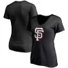 Women's Fanatics Branded Black San Francisco Giants Red White & Team V-Neck T-Shirt -Fanatics Clothing Shop 4776923