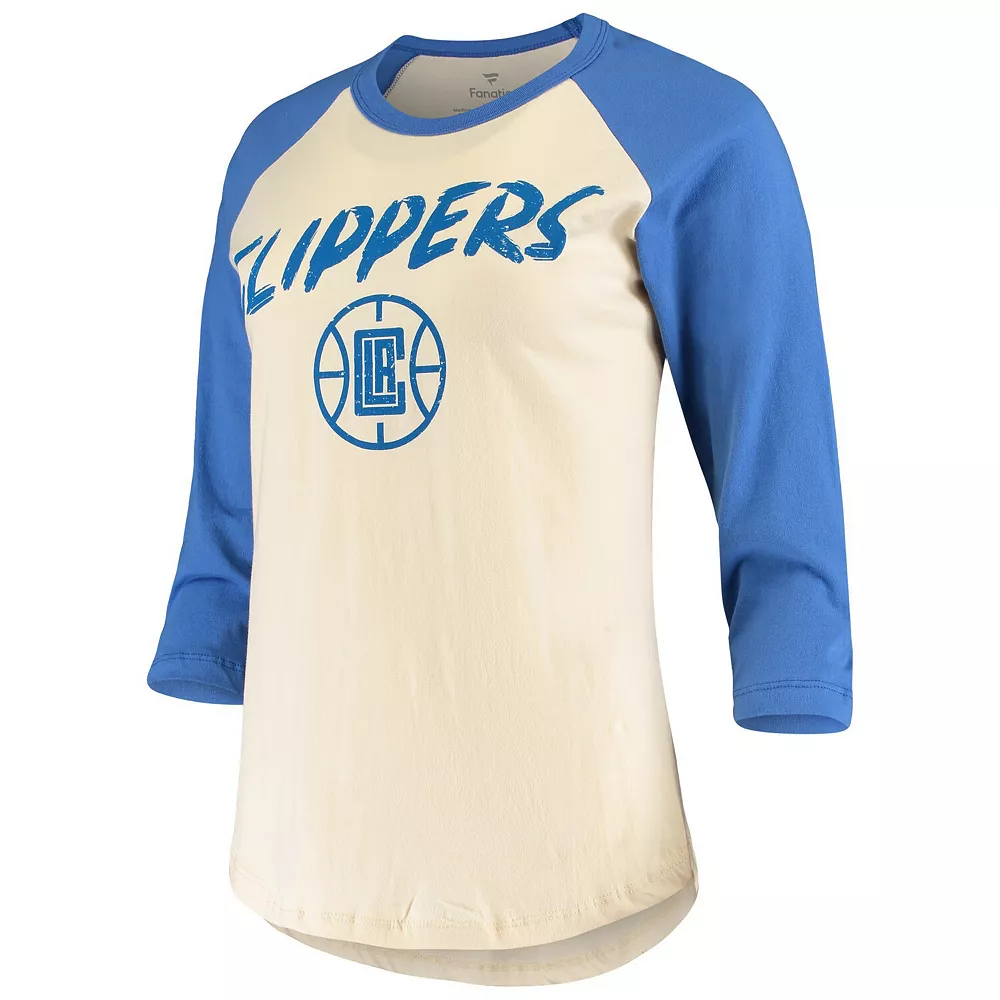 Women's Fanatics Branded Kawhi Leonard Cream LA Clippers Raglan 3/4 Sleeve T-Shirt 5 Women's Fanatics Branded Kawhi Leonard Cream LA Clippers Raglan 3/4 Sleeve T-Shirt - Image 3