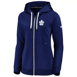 Women's Fanatics Branded Blue Toronto Maple Leafs Authentic Pro Travel Train Raglan Full-Zip Hoodie -Fanatics Clothing Shop 4800579 ALT2