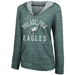 Women's Fanatics Branded Midnight Green Philadelphia Eagles Doubleface Slub Pullover Hoodie