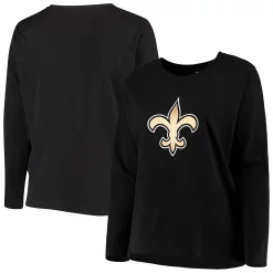 Women's Fanatics Branded Black New Orleans Saints Plus Size Primary Logo Long Sleeve T-Shirt 6 Women's Fanatics Branded Black New Orleans Saints Plus Size Primary Logo Long Sleeve T-Shirt -Fanatics Clothing Shop 4837937 ALT