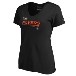 Women's Fanatics Branded Black Philadelphia Flyers Authentic Pro Core Collection Prime V-Neck T-Shirt -Fanatics Clothing Shop 4848100 ALT2