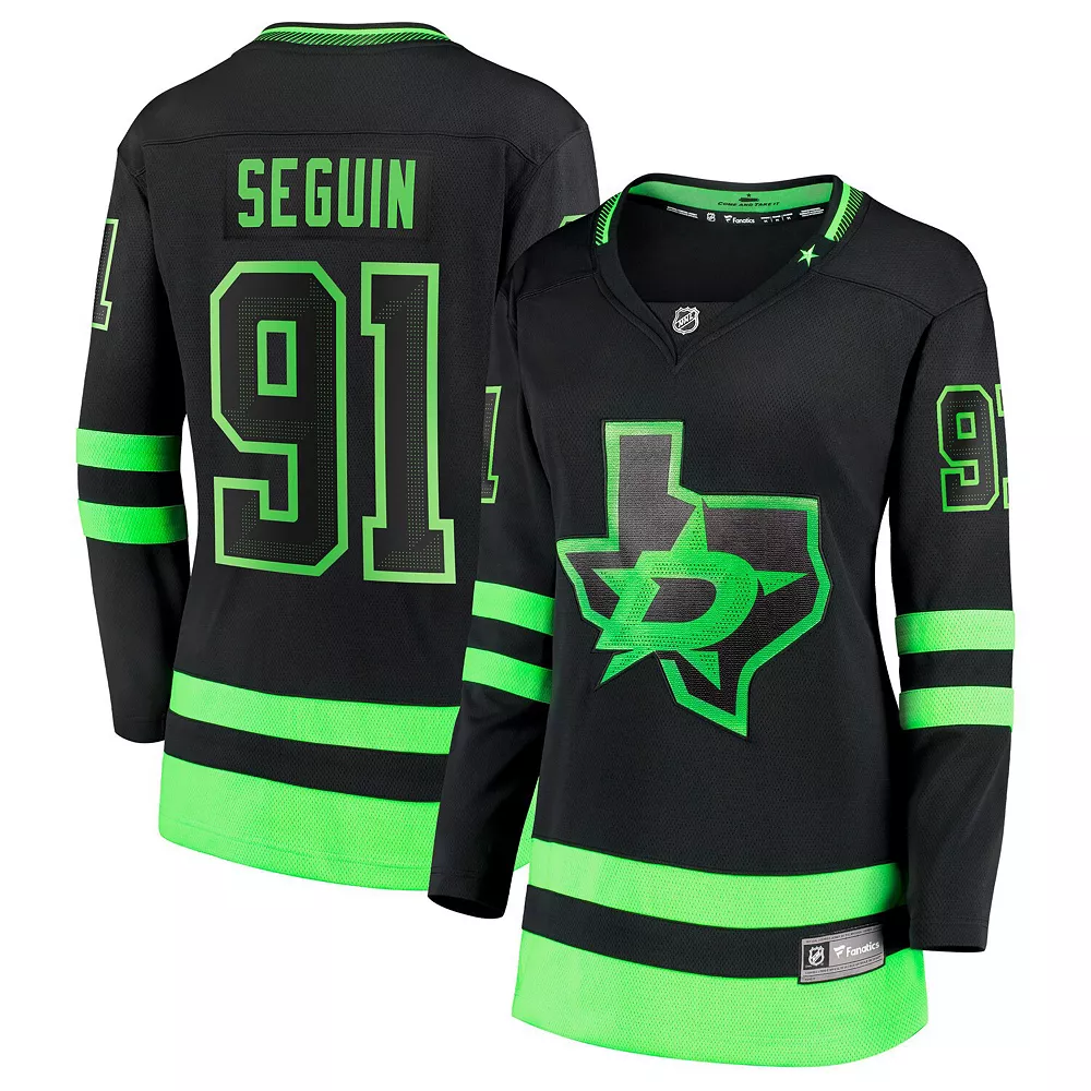 Women's Fanatics Branded Tyler Seguin Black Dallas Stars 2020/21 Alternate Premier Breakaway Player Jersey 4 Women's Fanatics Branded Tyler Seguin Black Dallas Stars 2020/21 Alternate Premier Breakaway Player Jersey - Image 2