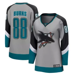 Women's Fanatics Branded Brent Burns Gray San Jose Sharks 2020/21 Special Edition Breakaway Player Jersey -Fanatics Clothing Shop 4902389 ALT