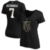 Women's Fanatics Branded Alex Pietrangelo Black Vegas Golden Knights Authentic Stack Name & Number V-Neck T-Shirt -Fanatics Clothing Shop 4902723