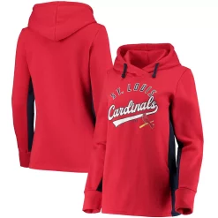 Women's Fanatics Branded Red/Navy St. Louis Cardinals Game Ready Pullover Hoodie