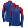 Women's Fanatics Branded Royal/Red Chicago Cubs Primary Logo Raglan Quarter-Zip Jacket -Fanatics Clothing Shop 4906215