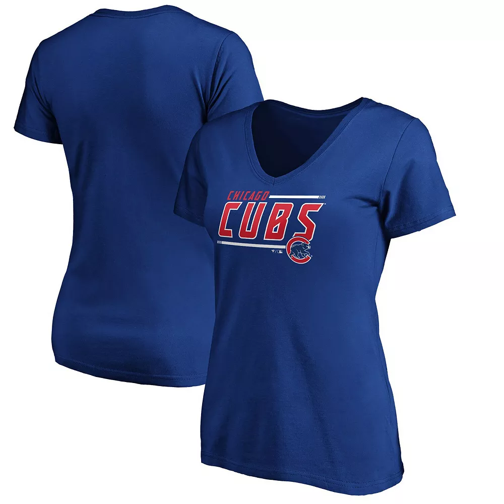 Women's Fanatics Branded Royal Chicago Cubs Plus Size Mascot In Bounds V-Neck T-Shirt 3 Women's Fanatics Branded Royal Chicago Cubs Plus Size Mascot In Bounds V-Neck T-Shirt