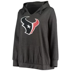 Women's Fanatics Branded Heathered Charcoal Houston Texans Plus Size Notch Neck Pullover Hoodie 7 Women's Fanatics Branded Heathered Charcoal Houston Texans Plus Size Notch Neck Pullover Hoodie -Fanatics Clothing Shop 4908357 ALT2