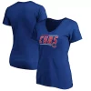 Women's Fanatics Branded Royal Chicago Cubs Mascot In Bounds V-Neck T-Shirt