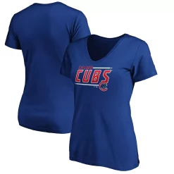 Women's Fanatics Branded Royal Chicago Cubs Mascot In Bounds V-Neck T-Shirt