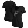 Women's Fanatics Branded Black San Antonio Spurs Primary Logo Team V-Neck T-Shirt -Fanatics Clothing Shop 4918255