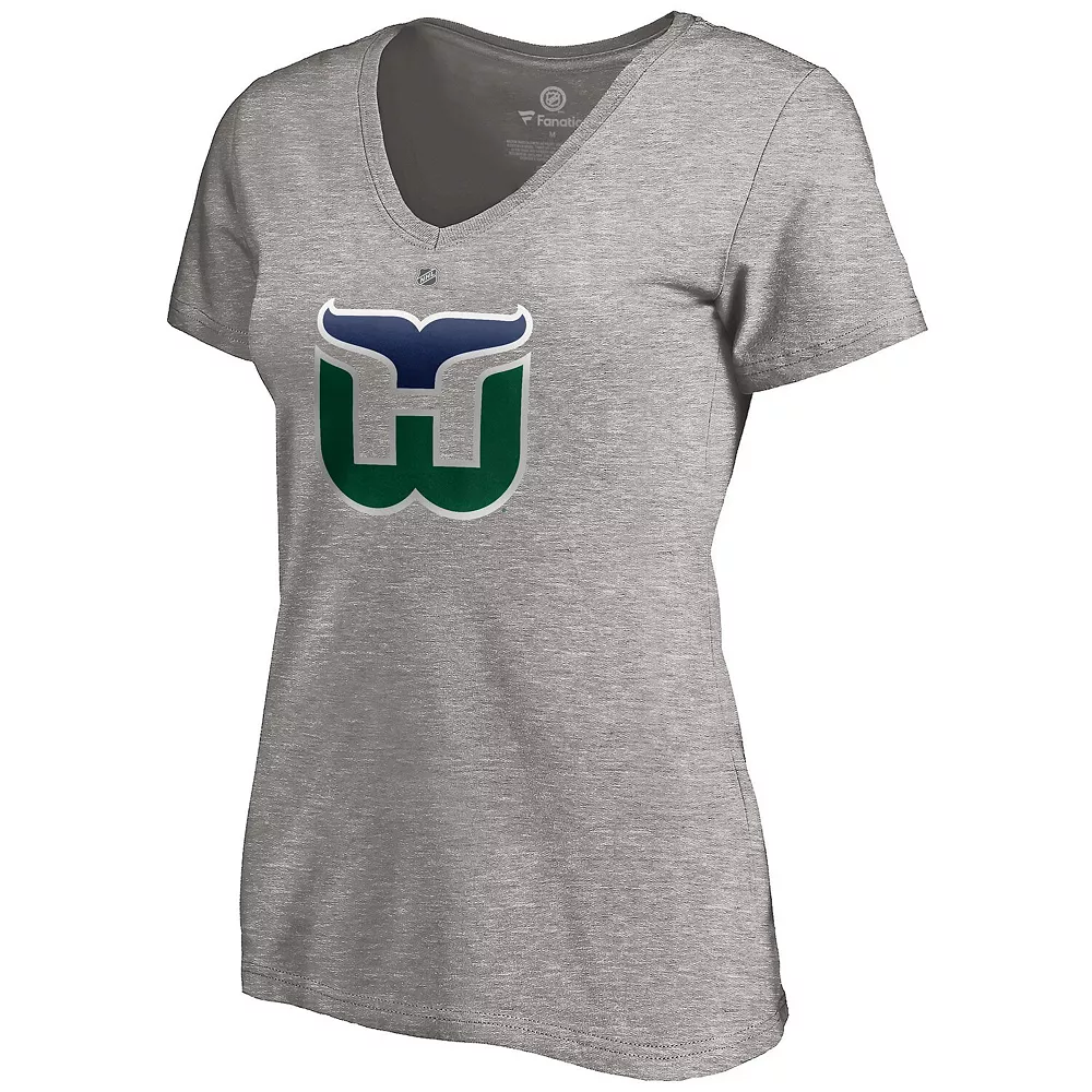 Women's Fanatics Branded Sebastian Aho Heather Charcoal Carolina Hurricanes 2020/21 Special Edition Authentic Stack Name & Number V-Neck T-Shirt 5 Women's Fanatics Branded Sebastian Aho Heather Charcoal Carolina Hurricanes 2020/21 Special Edition Authentic Stack Name & Number V-Neck T-Shirt - Image 3