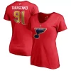 Women's Fanatics Branded Vladimir Tarasenko Red St. Louis Blues 2020/21 Special Edition Authentic Stack Name & Number V-Neck T-Shirt -Fanatics Clothing Shop 4931068