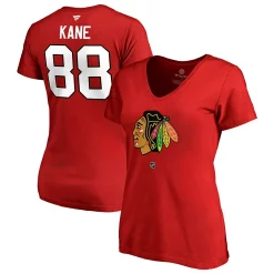 Women's Fanatics Branded Patrick Kane Red Chicago Blackhawks Name and Number V-Neck T-Shirt -Fanatics Clothing Shop 4954047 ALT
