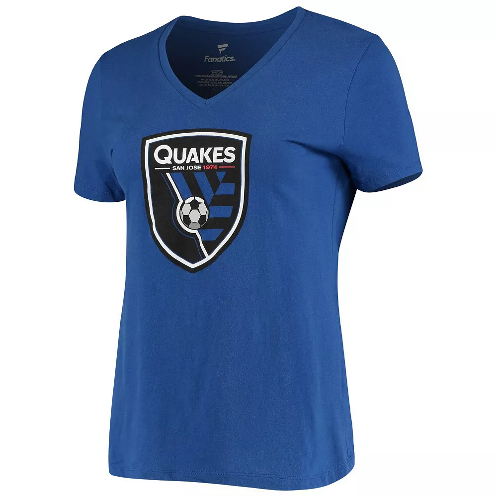 Women's Fanatics Branded Royal Chris Wondolowski San Jose Earthquakes Authentic Stack Name & Number V-Neck T-Shirt 5 Women's Fanatics Branded Royal Chris Wondolowski San Jose Earthquakes Authentic Stack Name & Number V-Neck T-Shirt - Image 3