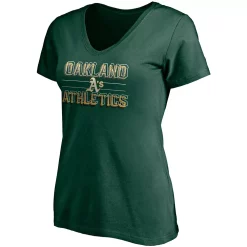 Women's Fanatics Branded Green Oakland Athletics Compulsion to Win V-Neck T-Shirt -Fanatics Clothing Shop 4982760 ALT2