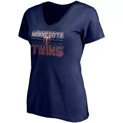 Women's Fanatics Branded Navy Minnesota Twins Compulsion to Win V-Neck T-Shirt -Fanatics Clothing Shop 4983152 ALT2