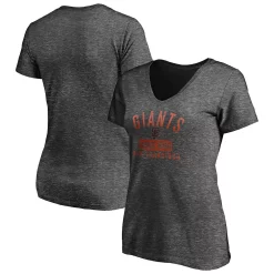 Women's Fanatics Branded Heathered Charcoal San Francisco Giants Old Time Favorite V-Neck T-Shirt 5 Women's Fanatics Branded Heathered Charcoal San Francisco Giants Old Time Favorite V-Neck T-Shirt -Fanatics Clothing Shop 4983338 ALT
