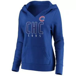 Women's Fanatics Branded Royal Chicago Cubs Scoreboard V-Neck Pullover Hoodie -Fanatics Clothing Shop 4983534 ALT2