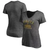 Women's Fanatics Branded Heathered Charcoal Pittsburgh Pirates Old Time Favorite V-Neck T-Shirt 1 Women's Fanatics Branded Heathered Charcoal Pittsburgh Pirates Old Time Favorite V-Neck T-Shirt -Fanatics Clothing Shop 4983602