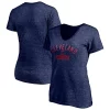 Women's Fanatics Branded Heathered Navy Cleveland Indians Old Time Favorite V-Neck T-Shirt 2 Women's Fanatics Branded Heathered Navy Cleveland Indians Old Time Favorite V-Neck T-Shirt -Fanatics Clothing Shop 4983738