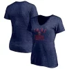 Women's Fanatics Branded Heathered Navy Minnesota Twins Old Time Favorite V-Neck T-Shirt -Fanatics Clothing Shop 4983755