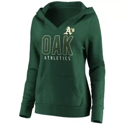 Women's Fanatics Branded Green Oakland Athletics Scoreboard V-Neck Pullover Hoodie -Fanatics Clothing Shop 5006418 ALT2