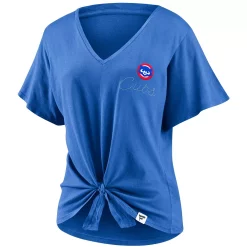 Women's Fanatics Branded Royal Chicago Cubs Sport Resort Script Washed Tie Front V-Neck T-Shirt 7 Women's Fanatics Branded Royal Chicago Cubs Sport Resort Script Washed Tie Front V-Neck T-Shirt -Fanatics Clothing Shop 5022264 ALT2