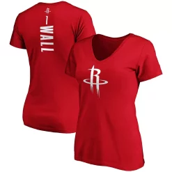 Women's Fanatics Branded John Wall Red Houston Rockets Playmaker Name & Number V-Neck T-Shirt