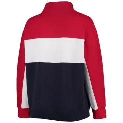 Women's Fanatics Branded Red/Navy Washington Nationals Plus Size Colorblock Quarter-Zip Sweatshirt 9 Women's Fanatics Branded Red/Navy Washington Nationals Plus Size Colorblock Quarter-Zip Sweatshirt -Fanatics Clothing Shop 5039220 ALT3