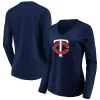 Women's Fanatics Branded Navy Minnesota Twins Official Logo Long Sleeve V-Neck T-Shirt 1 Women's Fanatics Branded Navy Minnesota Twins Official Logo Long Sleeve V-Neck T-Shirt -Fanatics Clothing Shop 5039269
