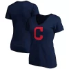 Women's Fanatics Branded Navy Cleveland Indians Plus Size Core Official Logo V-Neck T-Shirt 1 Women's Fanatics Branded Navy Cleveland Indians Plus Size Core Official Logo V-Neck T-Shirt -Fanatics Clothing Shop 5039482