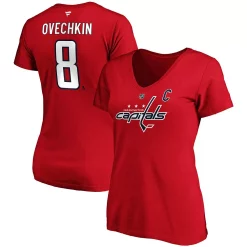 Women's Fanatics Branded Alexander Ovechkin Red Washington Capitals Plus Size Name & Number Scoop Neck T-Shirt