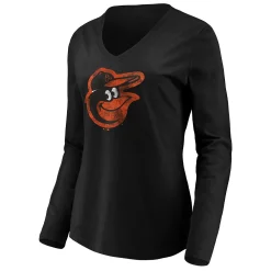 Women's Fanatics Branded Black Baltimore Orioles Core Team Long Sleeve V-Neck T-Shirt 7 Women's Fanatics Branded Black Baltimore Orioles Core Team Long Sleeve V-Neck T-Shirt -Fanatics Clothing Shop 5040031 ALT2
