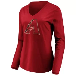 Women's Fanatics Branded Red Arizona Diamondbacks Core Team Long Sleeve V-Neck T-Shirt 7 Women's Fanatics Branded Red Arizona Diamondbacks Core Team Long Sleeve V-Neck T-Shirt -Fanatics Clothing Shop 5040247 ALT2