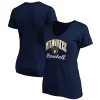 Women's Fanatics Branded Navy Milwaukee Brewers Victory Script V-Neck T-Shirt -Fanatics Clothing Shop 5051267