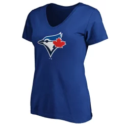 Women's Fanatics Branded Royal Toronto Blue Jays Plus Size Core Official Logo V-Neck T-Shirt -Fanatics Clothing Shop 5052890 ALT2