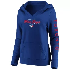 Women's Fanatics Branded Royal Toronto Blue Jays Core High Class Crossover Pullover Hoodie -Fanatics Clothing Shop 5053200 ALT2