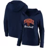 Women's Fanatics Branded Navy Detroit Tigers Victory Script Crossover Neck Pullover Hoodie -Fanatics Clothing Shop 5053316