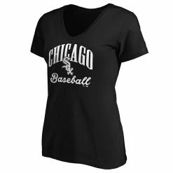 Women's Fanatics Branded Black Chicago White Sox Victory Script V-Neck T-Shirt -Fanatics Clothing Shop 5054108 ALT2