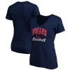 Women's Fanatics Branded Navy Cleveland Indians Victory Script V-Neck T-Shirt -Fanatics Clothing Shop 5054259