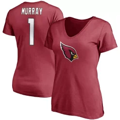 Women's Fanatics Branded Kyler Murray Cardinal Arizona Cardinals Player Icon Name & Number V-Neck T-Shirt
