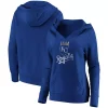 Women's Fanatics Branded Royal Kansas City Royals Core Team Crossover V-Neck Pullover Hoodie