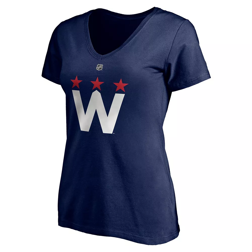 Women's Fanatics Branded Tom Wilson Navy Washington Capitals 2020/21 Alternate Authentic Stack Name & Number V-Neck T-Shirt 5 Women's Fanatics Branded Tom Wilson Navy Washington Capitals 2020/21 Alternate Authentic Stack Name & Number V-Neck T-Shirt - Image 3