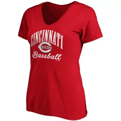 Women's Fanatics Branded Red Cincinnati Reds Victory Script V-Neck T-Shirt 7 Women's Fanatics Branded Red Cincinnati Reds Victory Script V-Neck T-Shirt -Fanatics Clothing Shop 5072261 ALT2