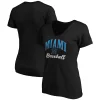 Women's Fanatics Branded Black Miami Marlins Victory Script V-Neck T-Shirt -Fanatics Clothing Shop 5072273